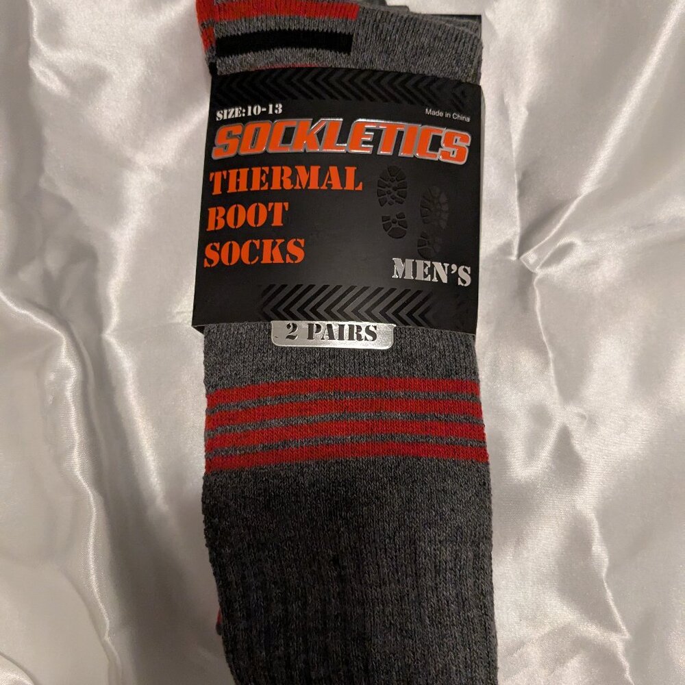 NWT Sockletics 2 pack thermal boot socks size 10-13 mens